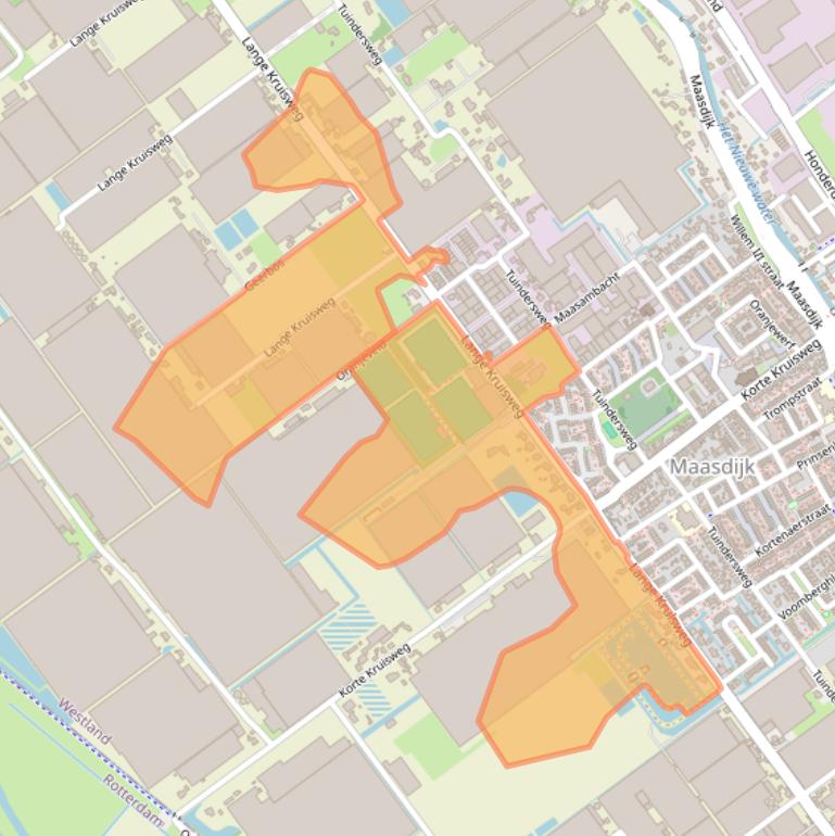 Kaart van postcodegebied 2676BM.