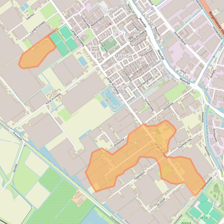 Kaart van postcodegebied 2676BP.