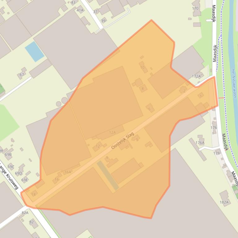 Kaart van postcodegebied 2676BZ.