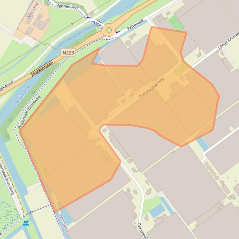 Kaart van postcodegebied 2676CM.