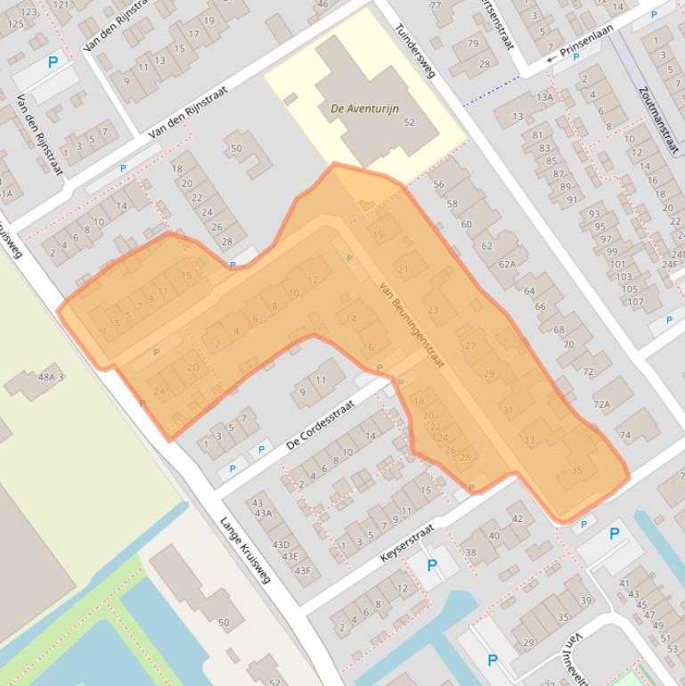 Kaart van postcodegebied 2676CX.