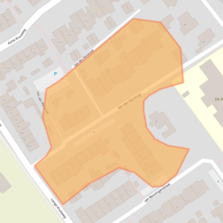 Kaart van postcodegebied 2676CZ.