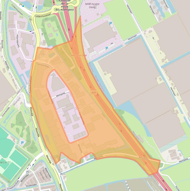 Kaart van postcodegebied 2676LM.