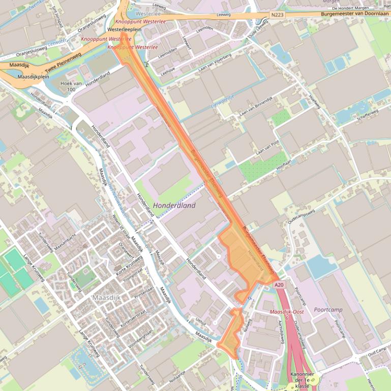 Kaart van postcodegebied 2676LS.