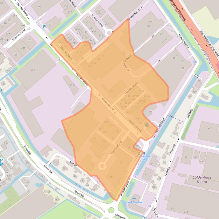 Kaart van postcodegebied 2676LT.