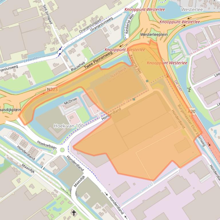 Kaart van postcodegebied 2676NC.