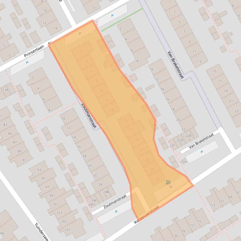 Kaart van postcodegebied 2676VH.