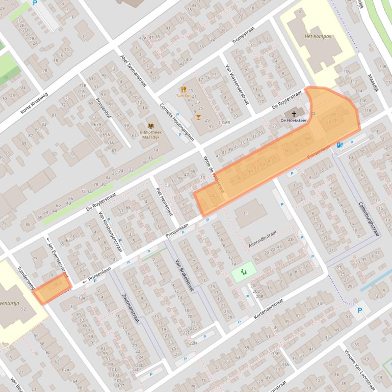 Kaart van postcodegebied 2676VP.