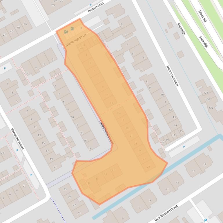 Kaart van postcodegebied 2676VV.