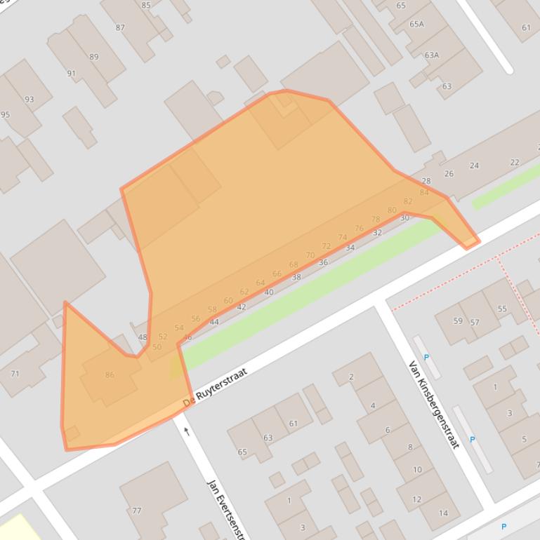 Kaart van postcodegebied 2676XD.