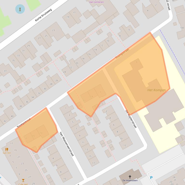 Kaart van postcodegebied 2676XH.