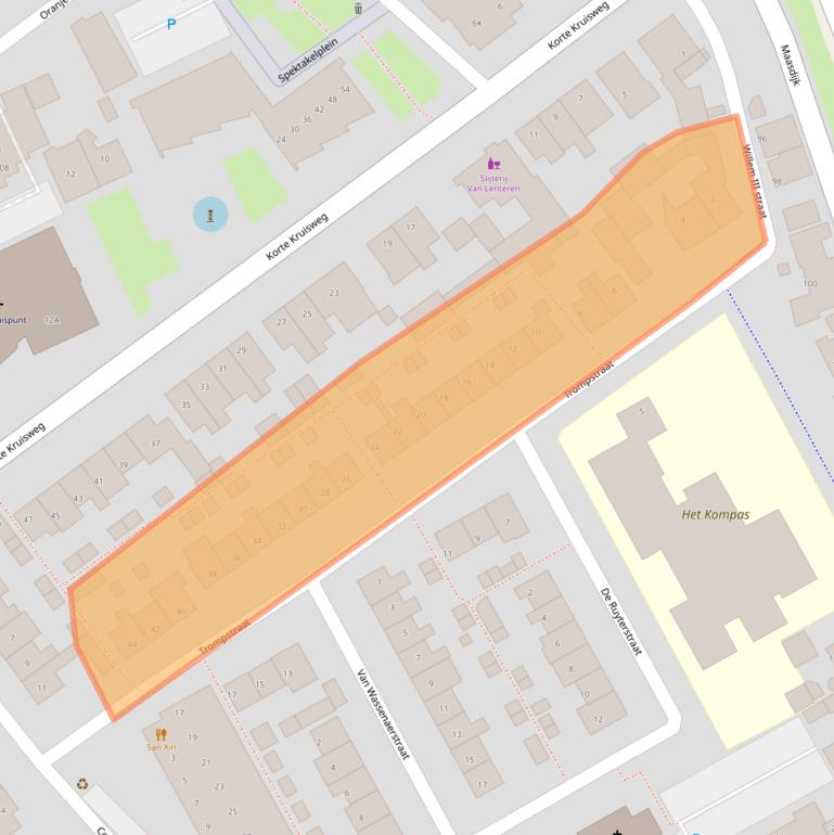 Kaart van postcodegebied 2676XJ.