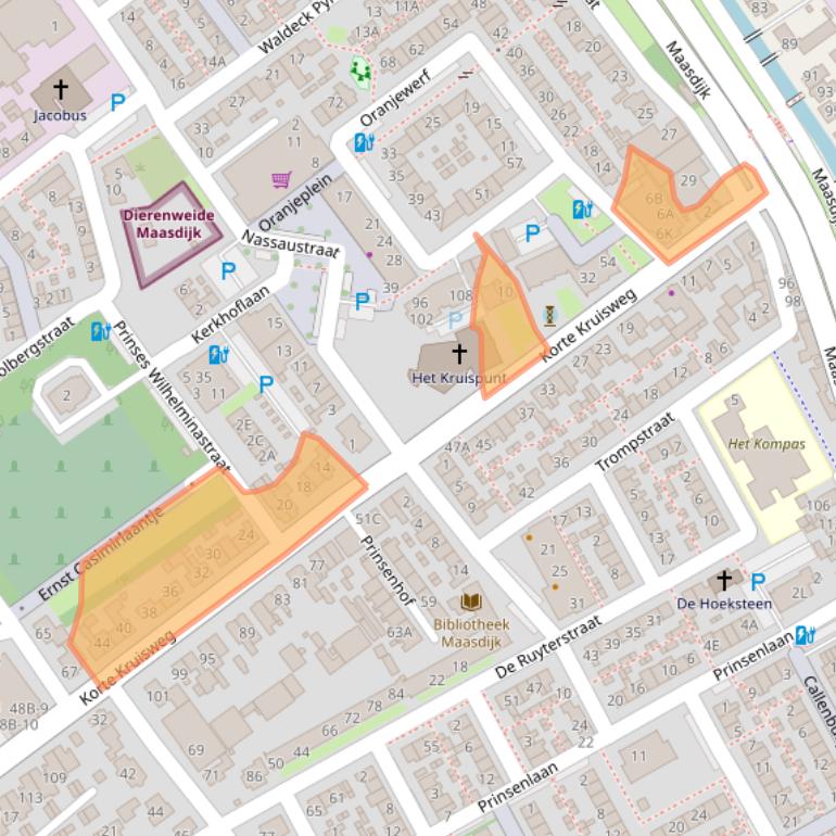 Kaart van postcodegebied 2676XM.