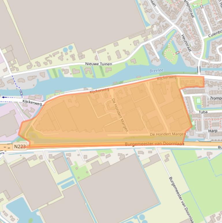 Kaart van postcodegebied 2678AC.