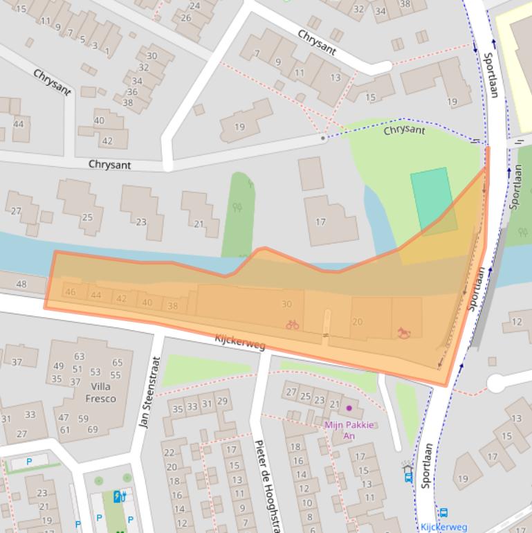 Kaart van postcodegebied 2678AD.