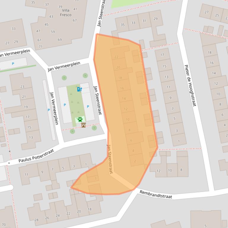 Kaart van postcodegebied 2678AP.