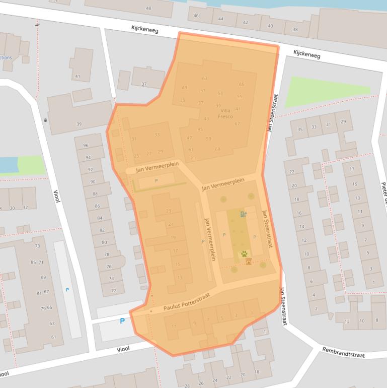 Kaart van postcodegebied 2678AR.