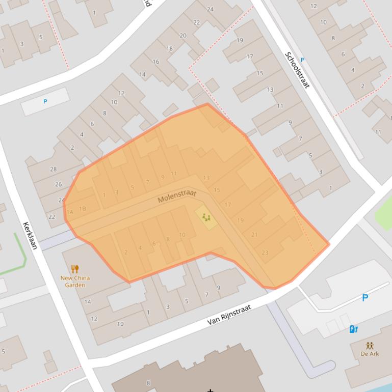 Kaart van postcodegebied 2678BL.