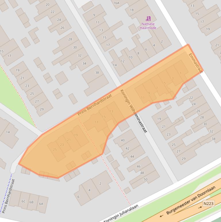 Kaart van postcodegebied 2678EH.