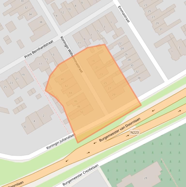 Kaart van postcodegebied 2678EL.