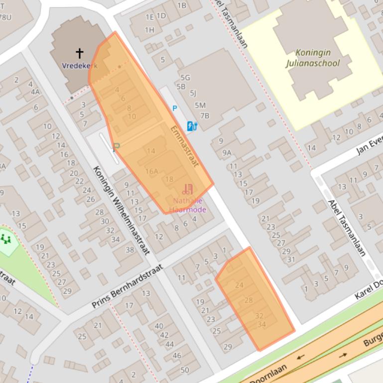 Kaart van postcodegebied 2678EP.