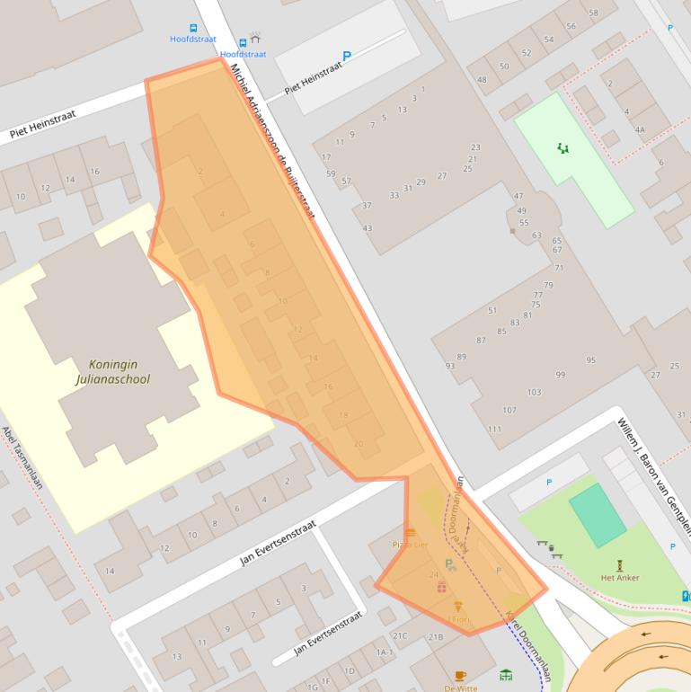 Kaart van postcodegebied 2678GB.