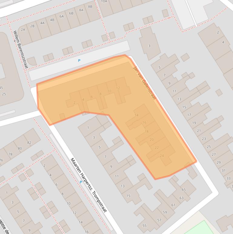 Kaart van postcodegebied 2678GK.