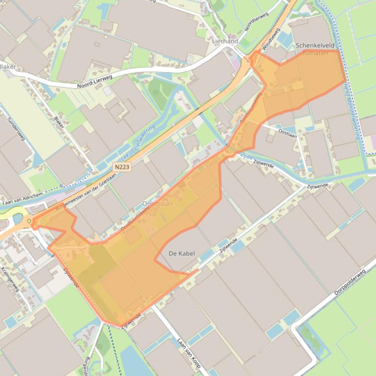 Kaart van postcodegebied 2678LS.