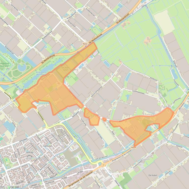 Kaart van postcodegebied 2678LV.