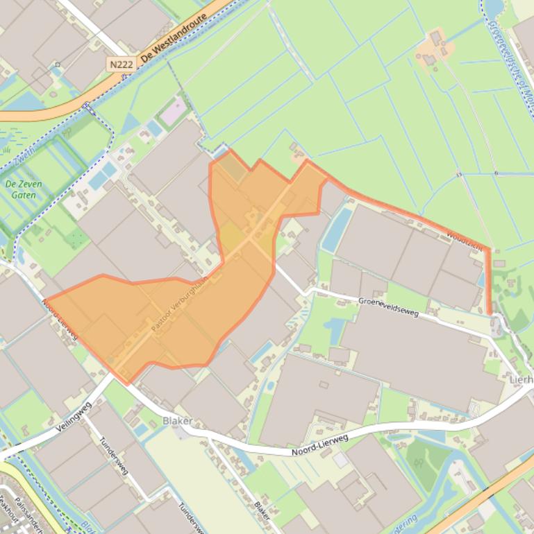 Kaart van postcodegebied 2678NE.