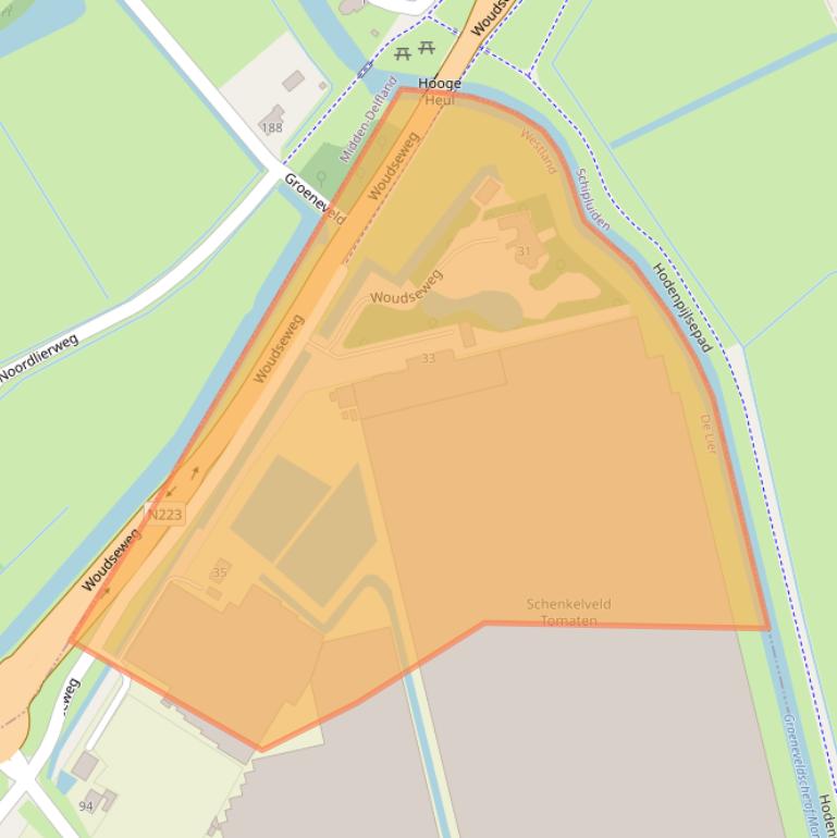 Kaart van postcodegebied 2678NH.