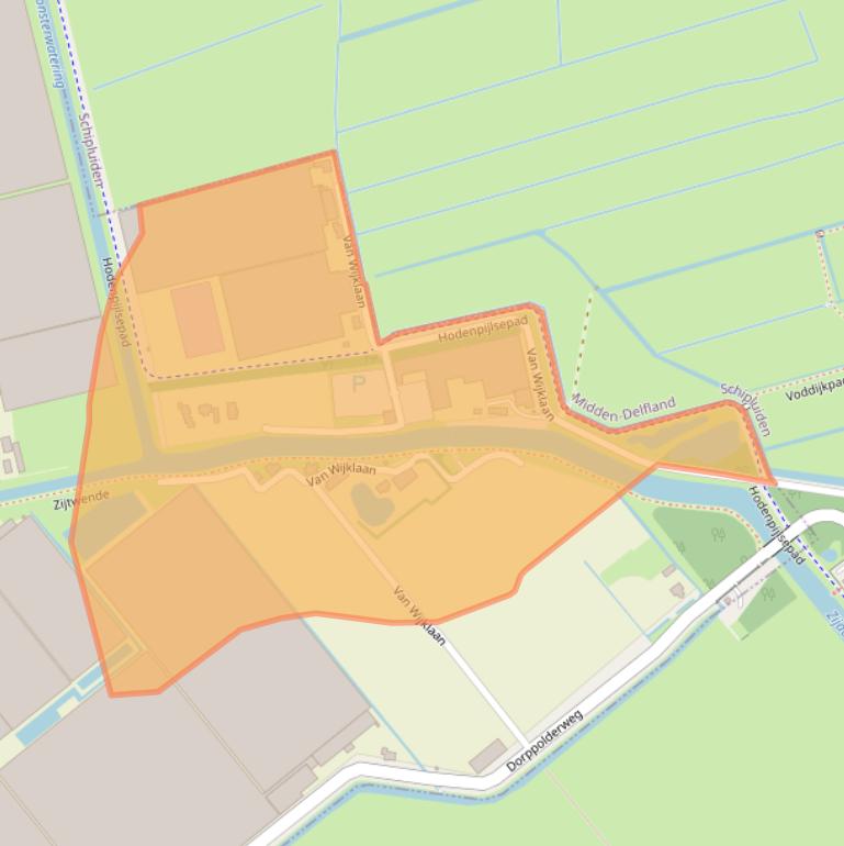 Kaart van postcodegebied 2678NJ.