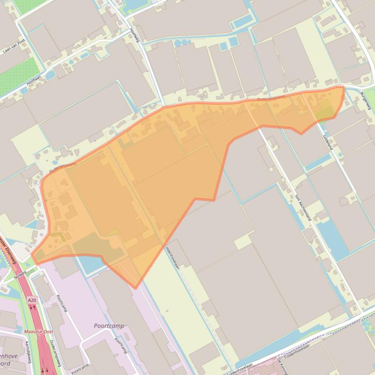 Kaart van postcodegebied 2678NN.