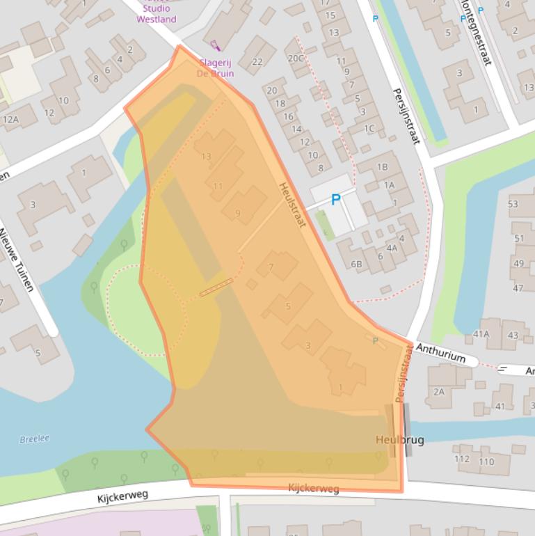 Kaart van postcodegebied 2678TD.