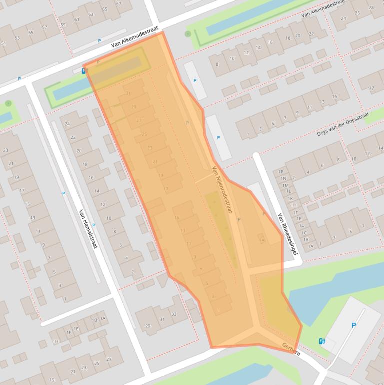 Kaart van postcodegebied 2678TP.