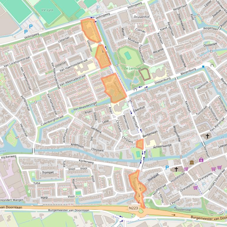 Kaart van postcodegebied 2678VG.