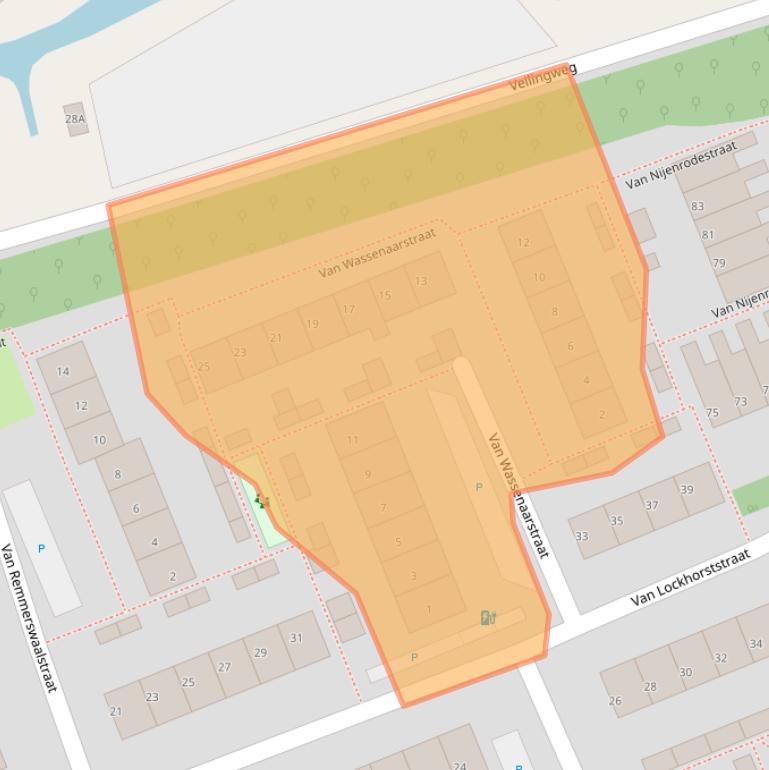 Kaart van postcodegebied 2678VP.