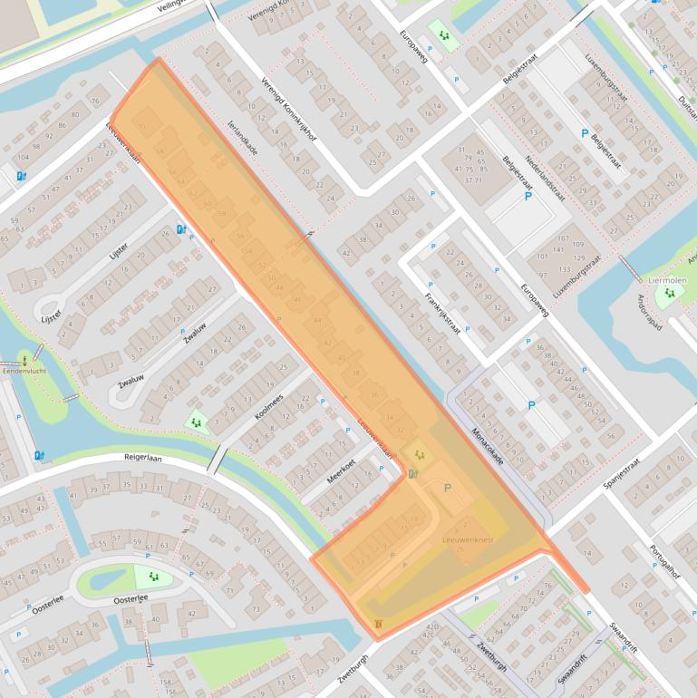 Kaart van postcodegebied 2678WN.