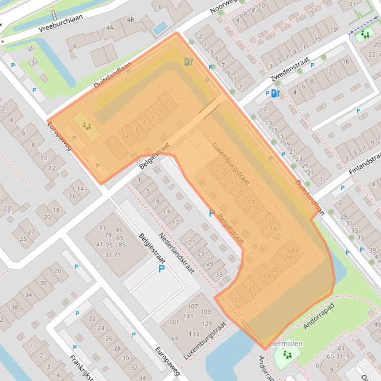 Kaart van postcodegebied 2678XG.