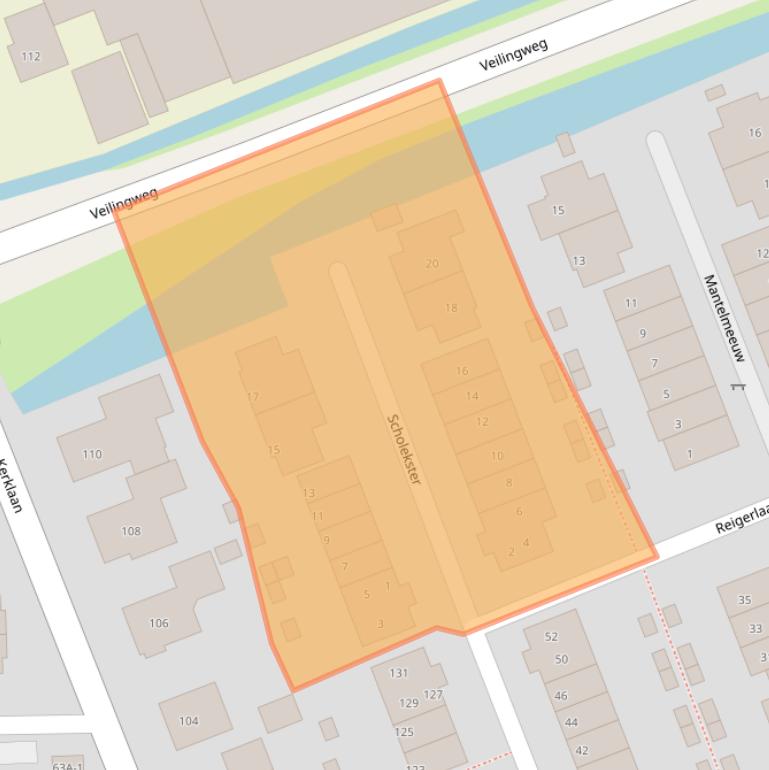 Kaart van postcodegebied 2678XP.