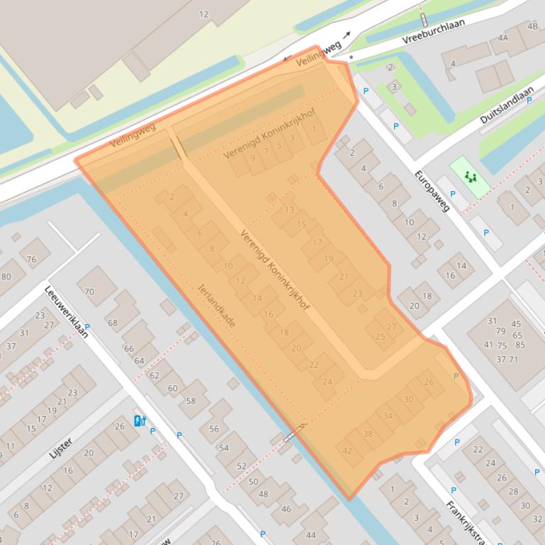 Kaart van postcodegebied 2678XS.