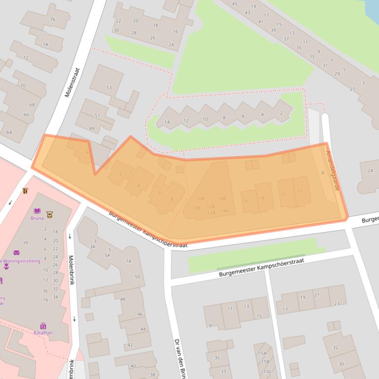 Kaart van postcodegebied 2681AD.