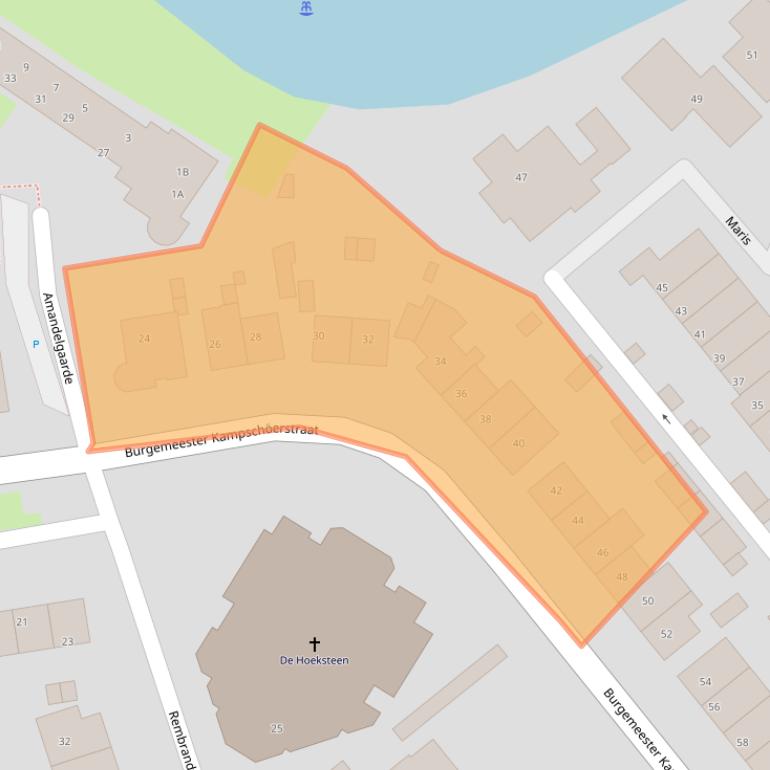 Kaart van postcodegebied 2681AE.