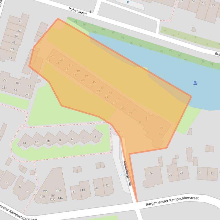 Kaart van postcodegebied 2681AL.