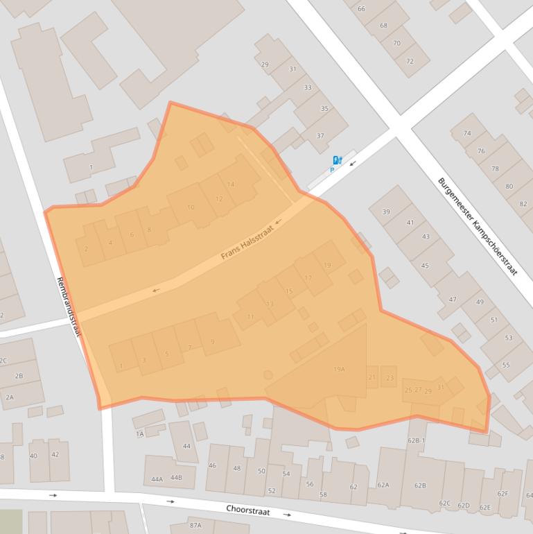 Kaart van postcodegebied 2681AN.