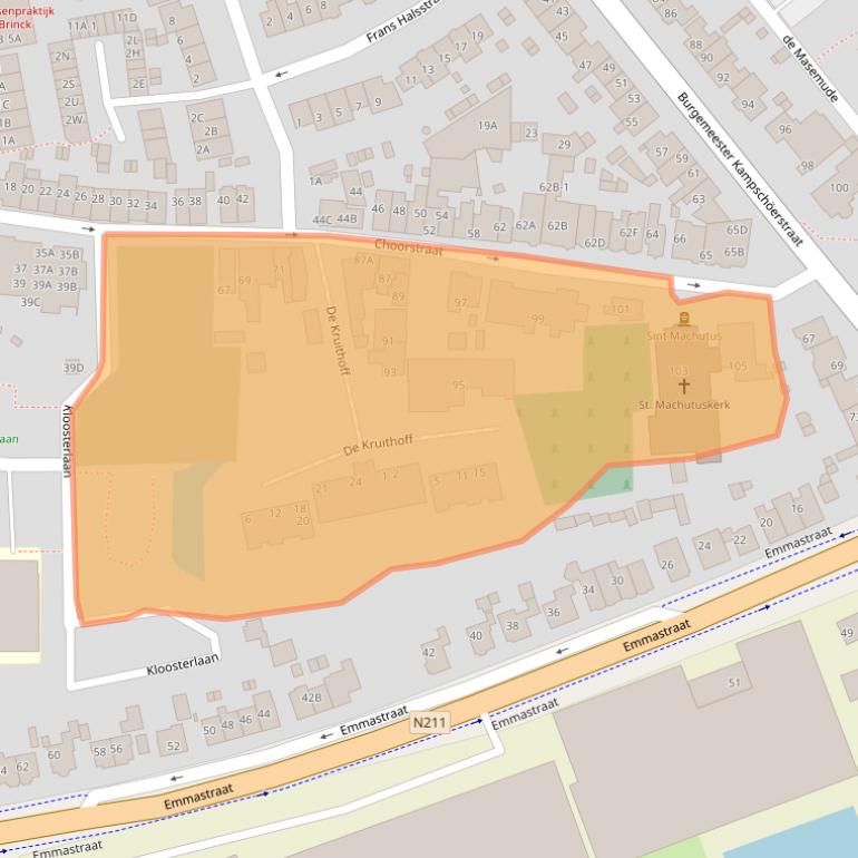 Kaart van postcodegebied 2681AR.