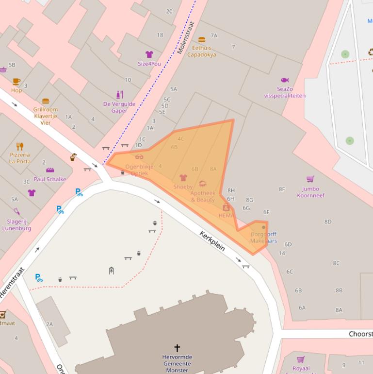 Kaart van postcodegebied 2681BB.