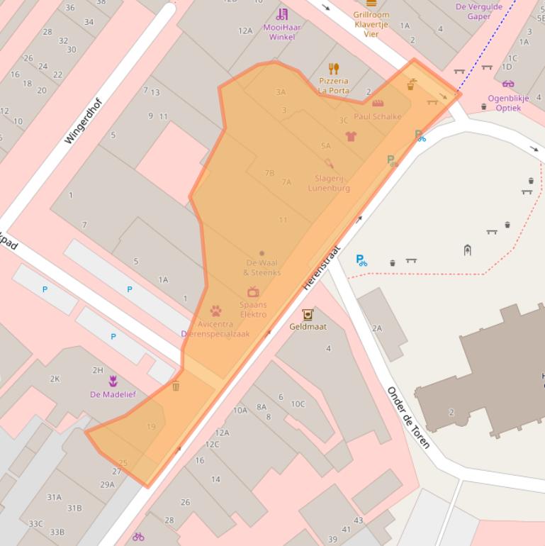 Kaart van postcodegebied 2681BC.