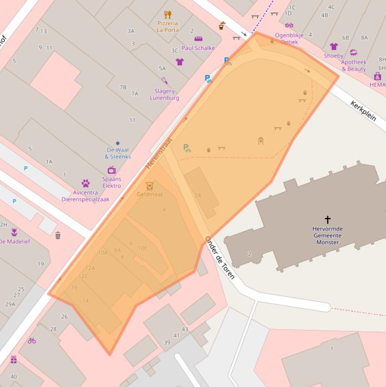 Kaart van postcodegebied 2681BG.