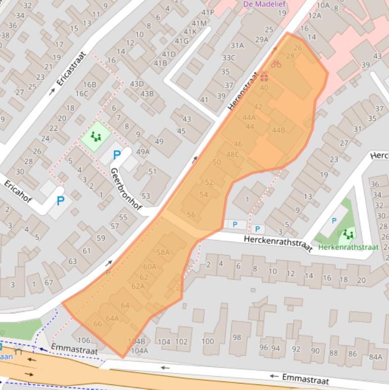 Kaart van postcodegebied 2681BH.